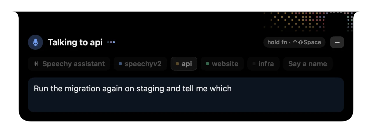 Talking to the api agent from Speechy's notch